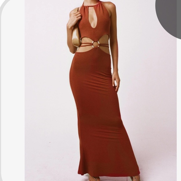 TIGER MIST RAYNA MAXI DRESS - CLAY - Picture 1 of 3